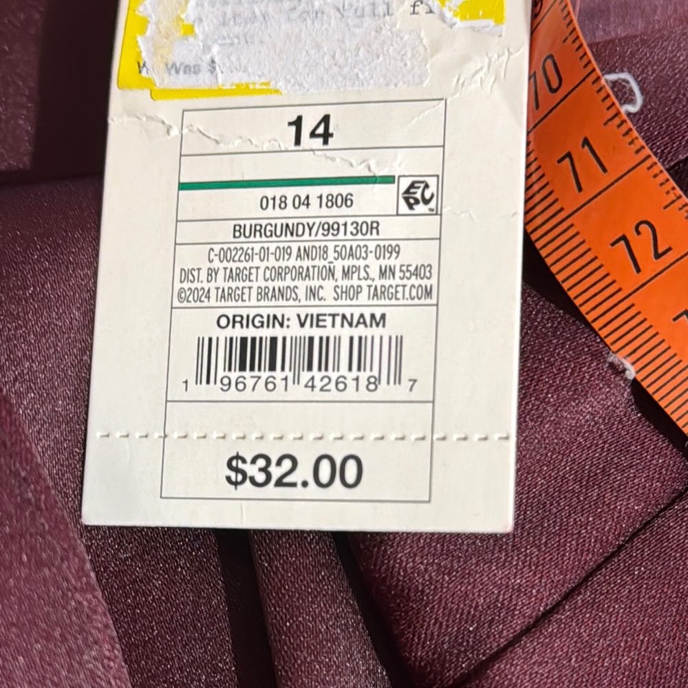 NWT A New Day Woman’s Burgundy Pants Size 14 - Picture 3 of 5